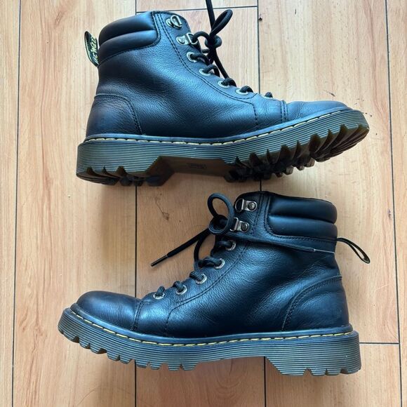 DR. MARTENS Faora Short Combat Moto Boots - Picture 1 of 8